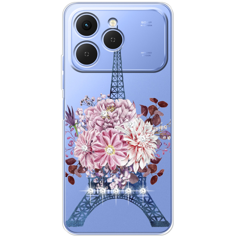 Чохол зі стразами Tecno Spark 40 Eiffel Tower