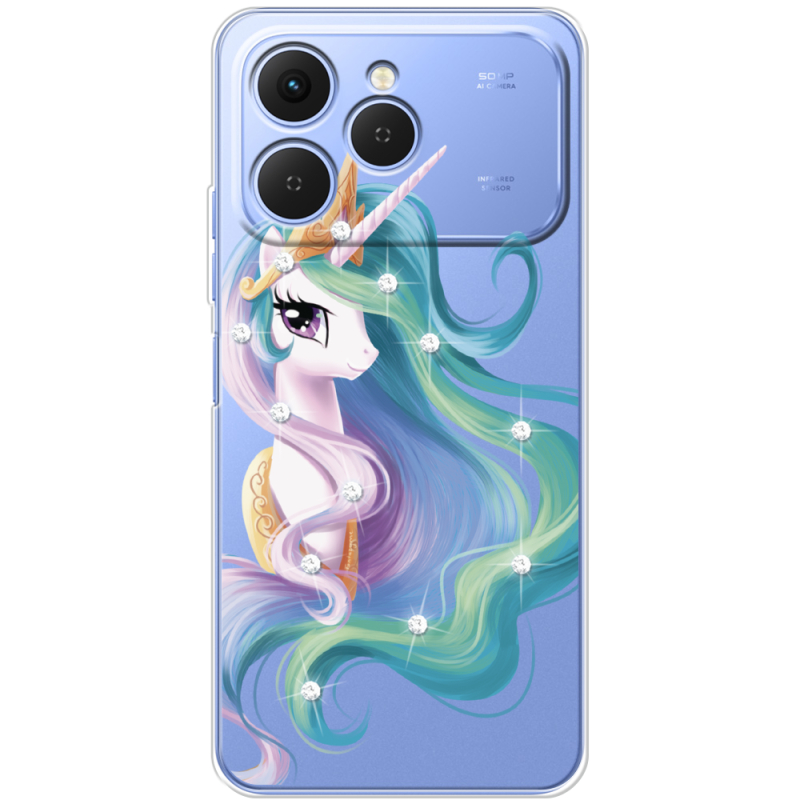 Чохол зі стразами Tecno Spark 40 Unicorn Queen