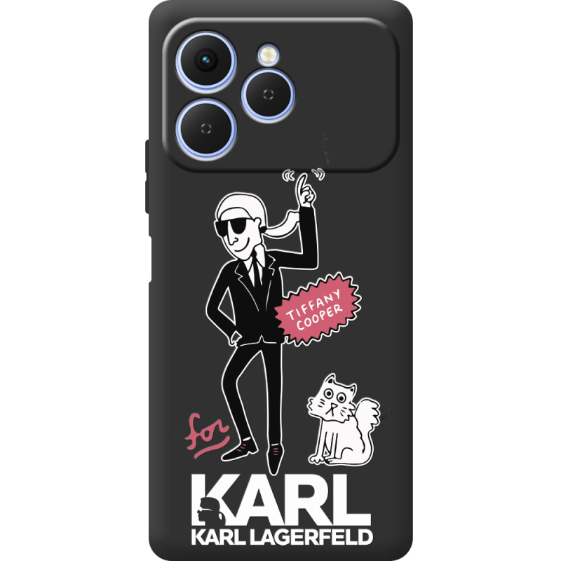Чорний чохол BoxFace Tecno Spark 40 For Karl