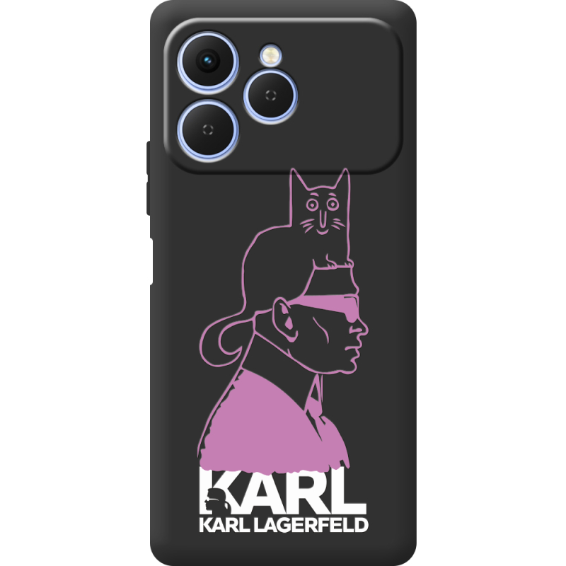 Чорний чохол BoxFace Tecno Spark 40 Pink Karl