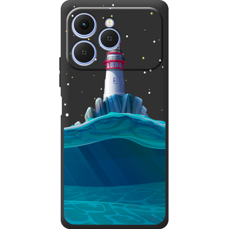 Чорний чохол BoxFace Tecno Spark 40 Lighthouse