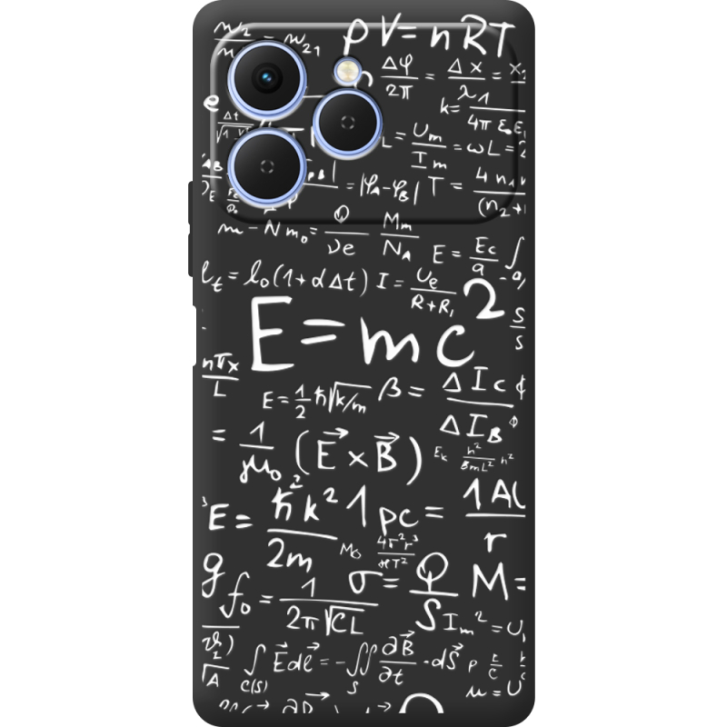 Чорний чохол BoxFace Tecno Spark 40 E=mc2