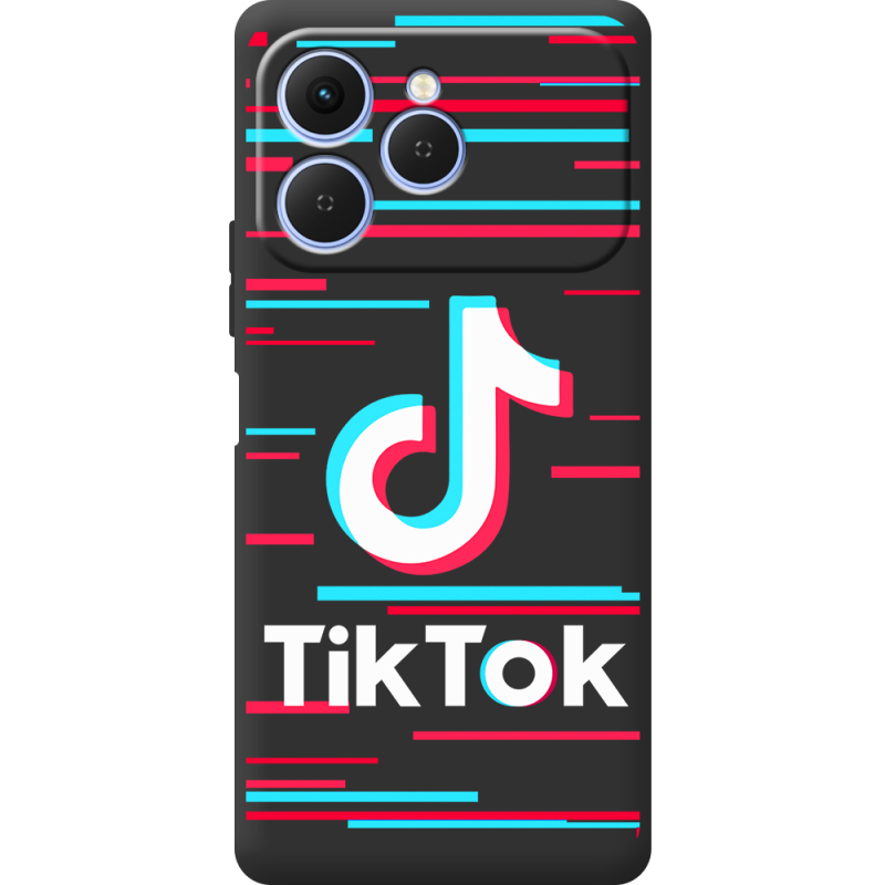 Чорний чохол BoxFace Tecno Spark 40 Tik Tok