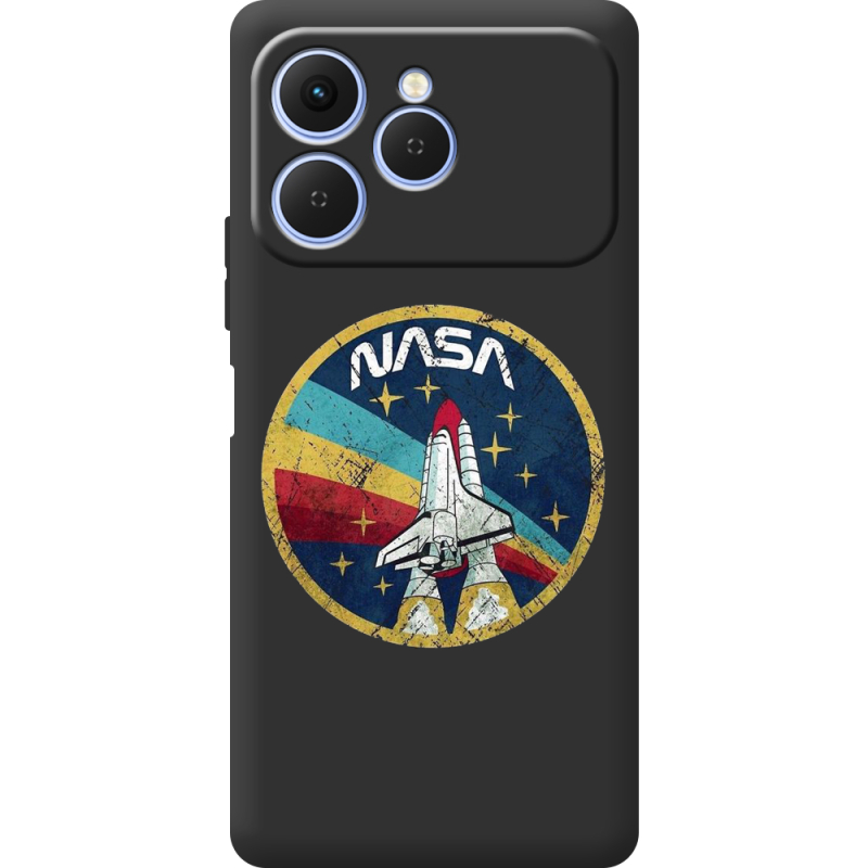 Чорний чохол BoxFace Tecno Spark 40 NASA