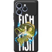 Чорний чохол BoxFace Tecno Spark 40 Fish
