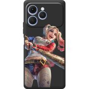 Чорний чохол BoxFace Tecno Spark 40 Happy Harley Quinn