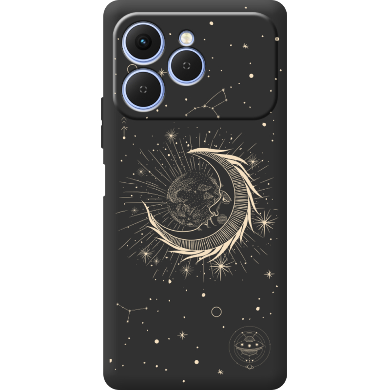 Чорний чохол BoxFace Tecno Spark 40 Moon