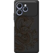 Чорний чохол BoxFace Tecno Spark 40 Chinese Dragon