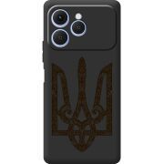 Чорний чохол BoxFace Tecno Spark 40 Ukrainian Trident