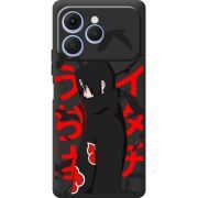 Чорний чохол BoxFace Tecno Spark 40 Учиха Итачи