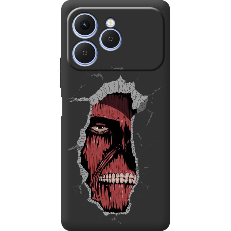 Чорний чохол BoxFace Tecno Spark 40 Нападение на Титана