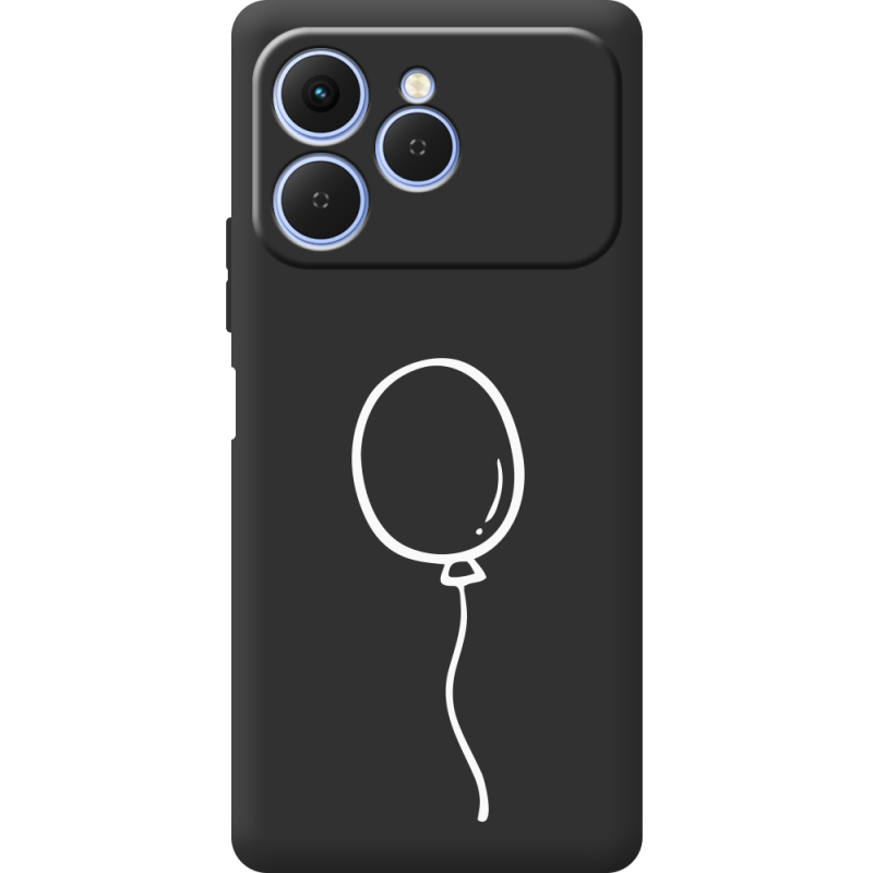 Чорний чохол BoxFace Tecno Spark 40 Balloon
