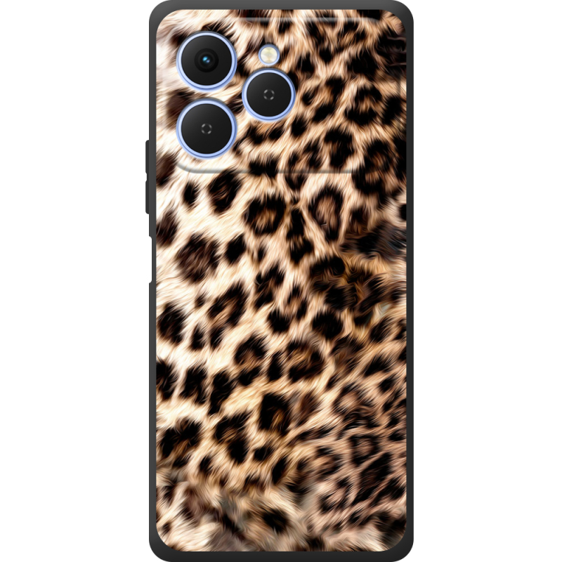 Чорний чохол BoxFace Tecno Spark 40 Леопардовий