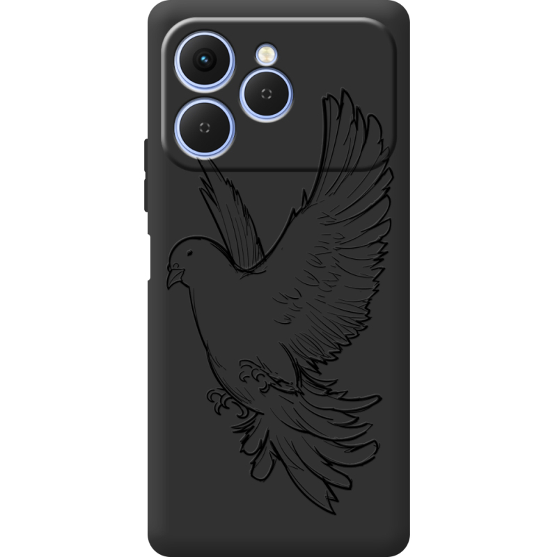 Чорний чохол BoxFace Tecno Spark 40 Dove