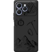 Чорний чохол BoxFace Tecno Spark 40 Mountains