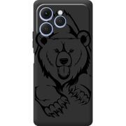 Чорний чохол BoxFace Tecno Spark 40 Grizzly Bear