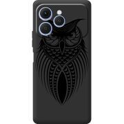 Чорний чохол BoxFace Tecno Spark 40 Owl