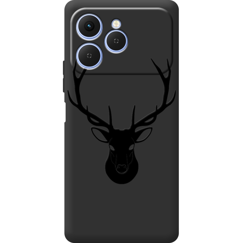 Чорний чохол BoxFace Tecno Spark 40 Deer