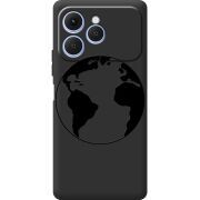 Чорний чохол BoxFace Tecno Spark 40 Earth