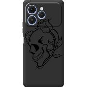 Чорний чохол BoxFace Tecno Spark 40 Skull and Roses