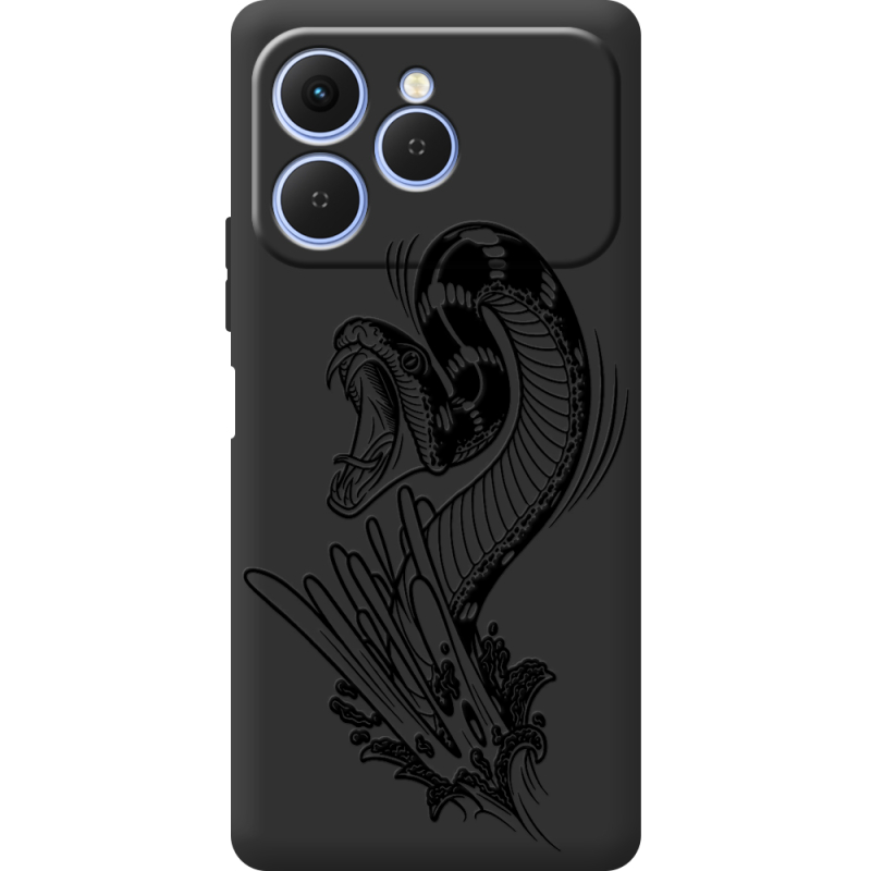 Чорний чохол BoxFace Tecno Spark 40 Snake