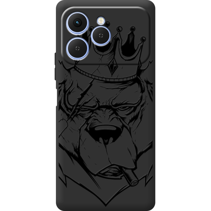 Чорний чохол BoxFace Tecno Spark 40 Bear King