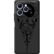 Чорний чохол BoxFace Tecno Spark 40 Hugin and Munin