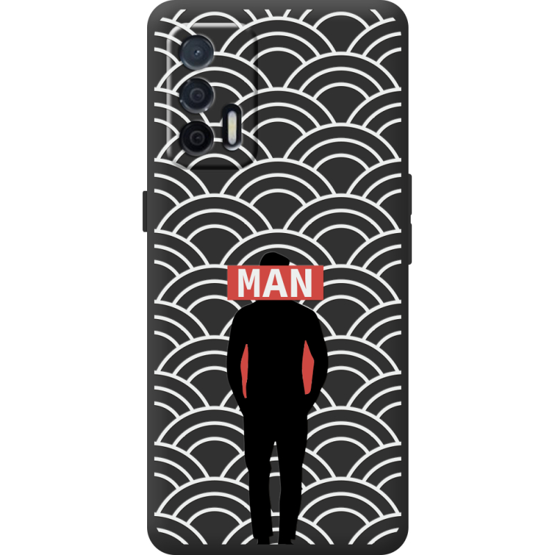 Чорний чохол BoxFace Realme GT 5G Man Pattern