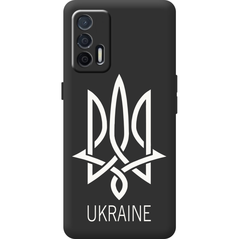 Чорний чохол BoxFace Realme GT 5G Тризуб монограмма ukraine