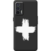 Чорний чохол BoxFace Realme GT 5G Білий хрест ЗСУ