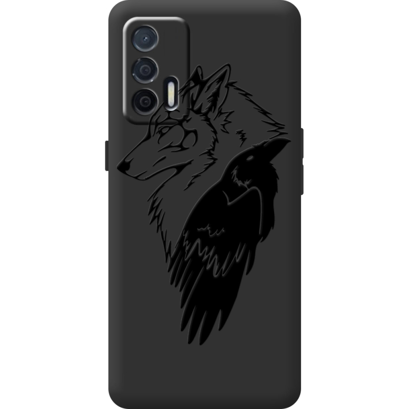 Чорний чохол BoxFace Realme GT 5G Wolf and Raven