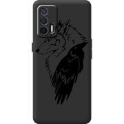 Чорний чохол BoxFace Realme GT 5G Wolf and Raven