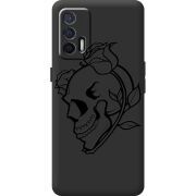 Чорний чохол BoxFace Realme GT 5G Skull and Roses