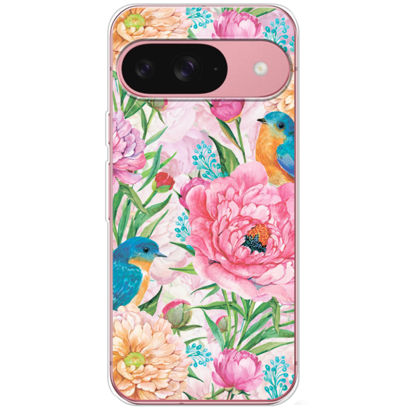 Чохол BoxFace Google Pixel 10 Birds in Flowers