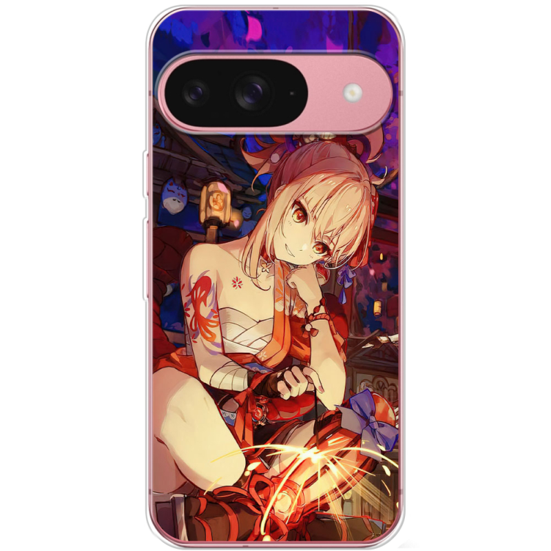 Чохол BoxFace Google Pixel 10 Genshin Ёимия с огоньком