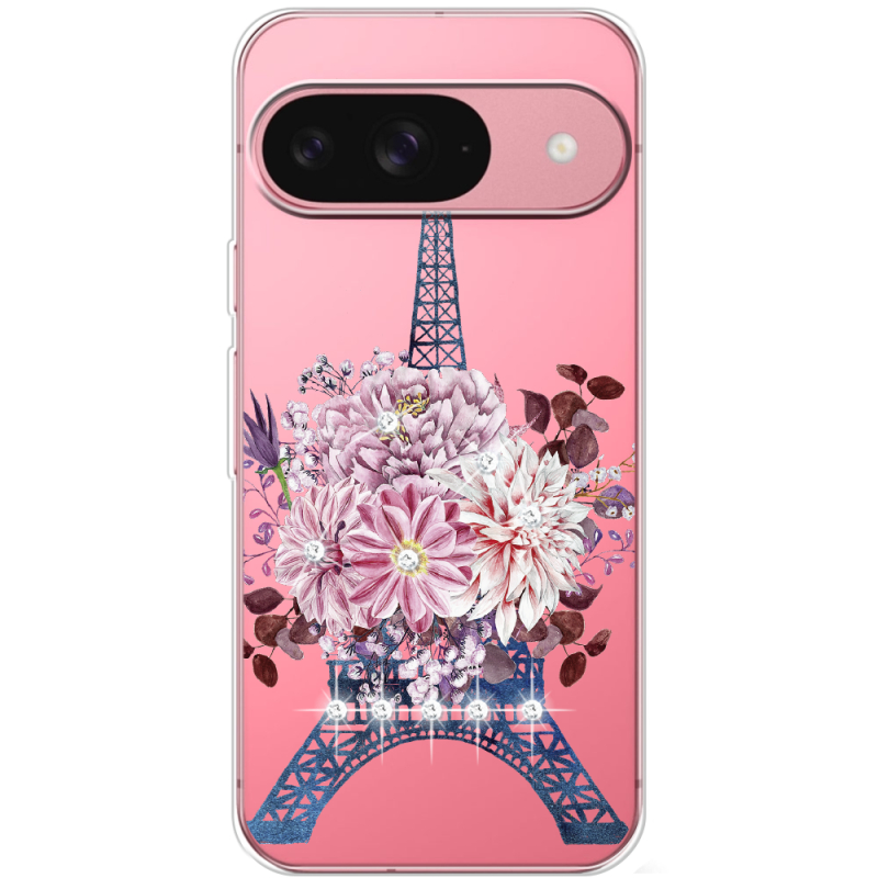 Чохол зі стразами для Google Pixel 10 Eiffel Tower