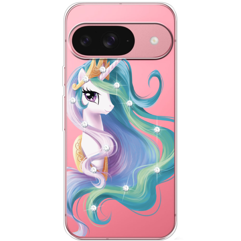 Чохол зі стразами для Google Pixel 10 Unicorn Queen