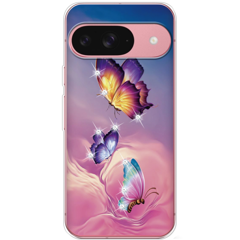 Чохол зі стразами для Google Pixel 10 Butterflies