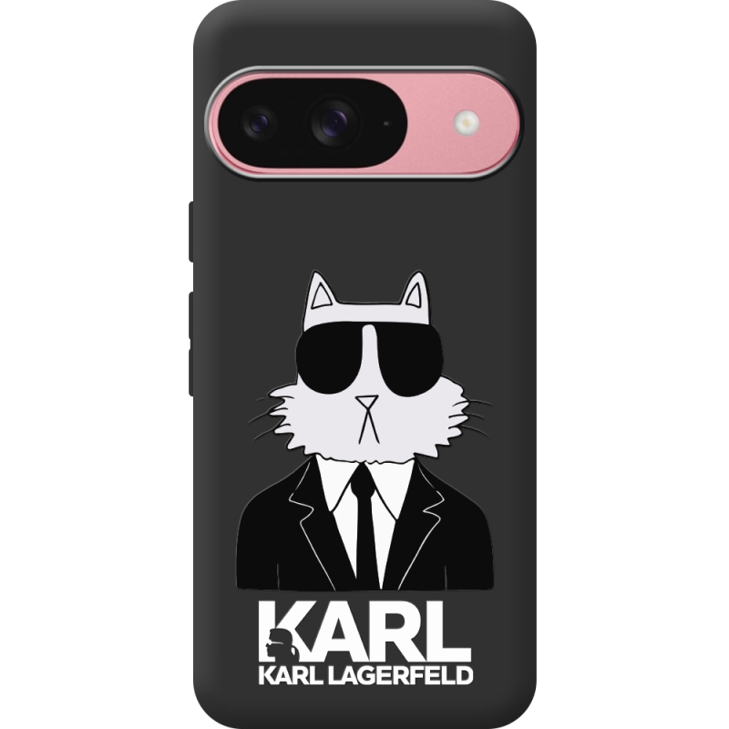 Чорний чохол BoxFace Google Pixel 10 Cat in Black