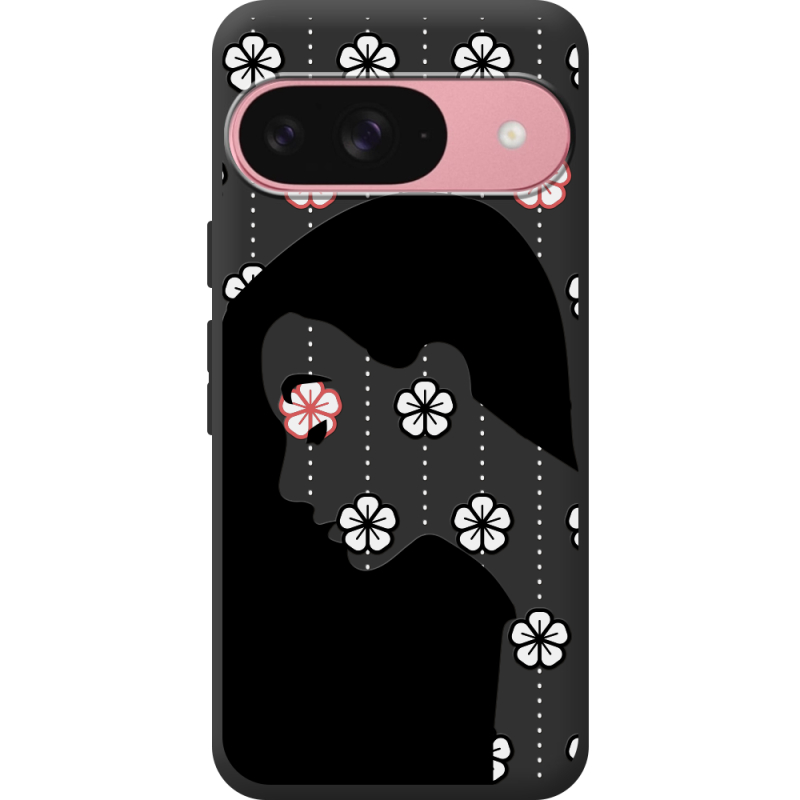 Чорний чохол BoxFace Google Pixel 10 Flower Hair