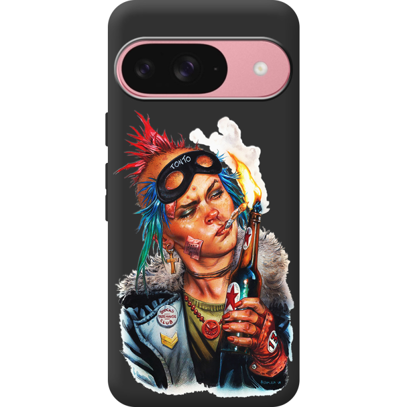 Чорний чохол BoxFace Google Pixel 10 Tanker Girl