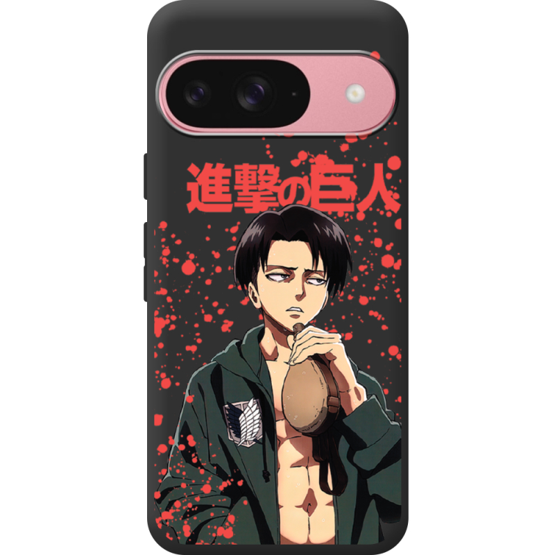 Чорний чохол BoxFace Google Pixel 10 Атака Титанов Леви