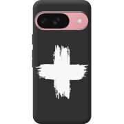 Чорний чохол BoxFace Google Pixel 10 Білий хрест ЗСУ