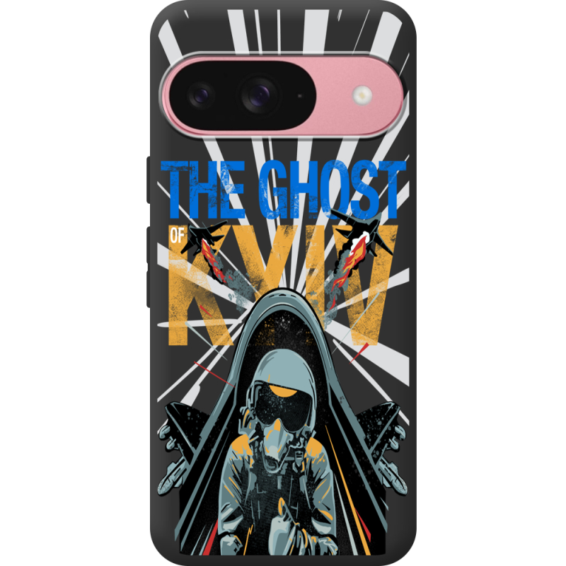 Чорний чохол BoxFace Google Pixel 10 Привид Києва в дії