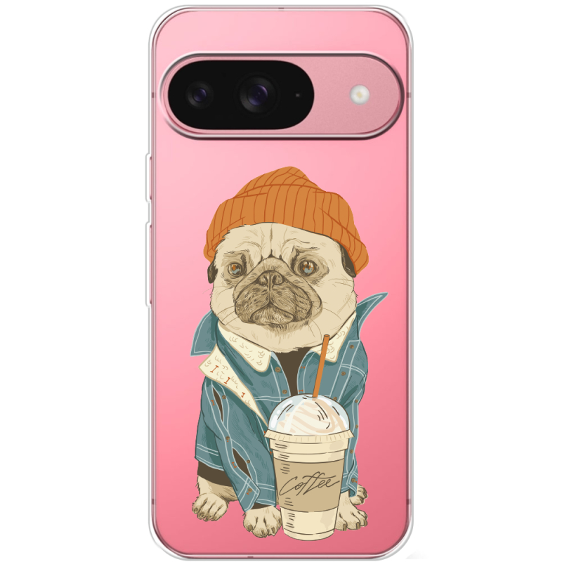 Прозорий чохол BoxFace Google Pixel 10 Dog Coffeeman