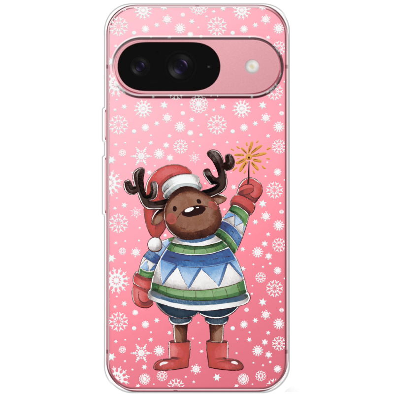 Прозорий чохол BoxFace Google Pixel 10 Christmas Deer with Snow