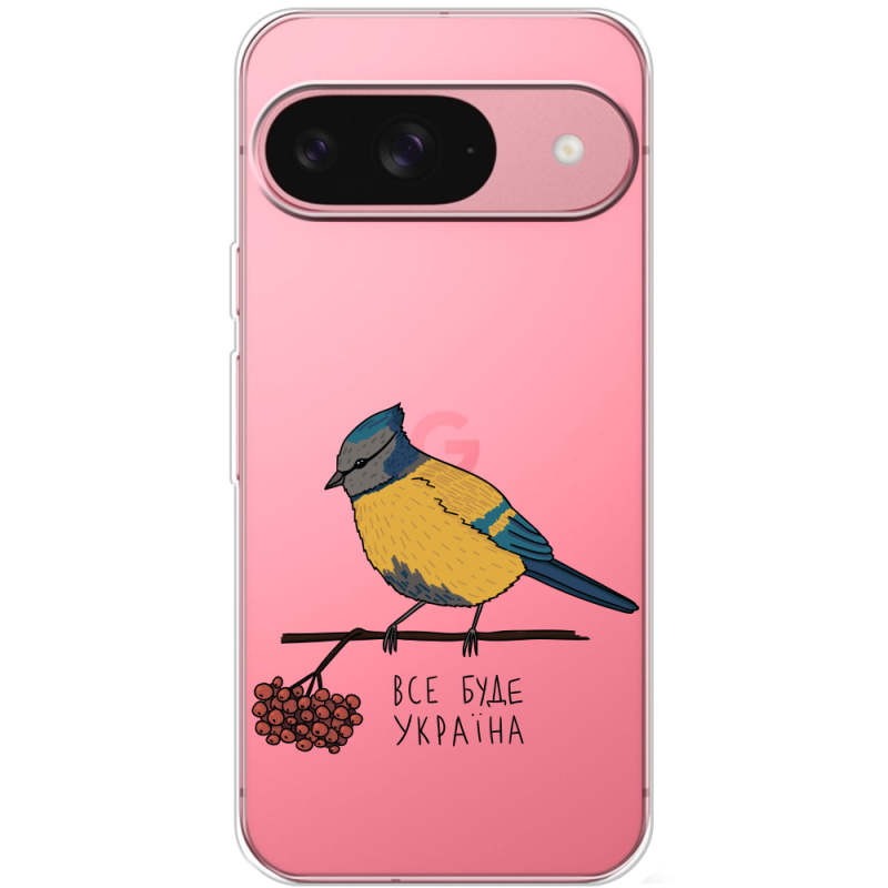 Прозорий чохол BoxFace Google Pixel 10 Синиця і калина