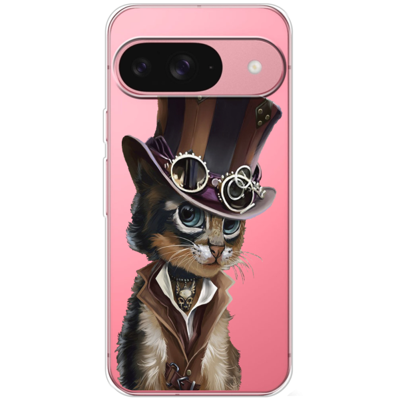 Прозорий чохол BoxFace Google Pixel 10 Steampunk Cat