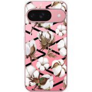 Прозорий чохол BoxFace Google Pixel 10 Cotton flowers