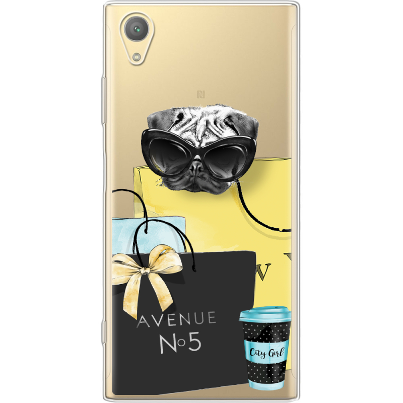 Прозрачный чехол Uprint Sony Xperia XA1 Plus G3412  Fashion Pug